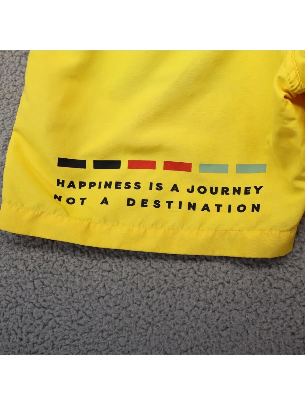 Brooklyn Cloth Swim Trunks Men Medium Yellow Colorblock